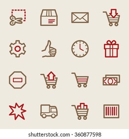 Iconos web de compras