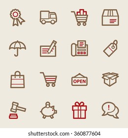 Shopping web icons