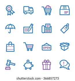 Iconos web de compras