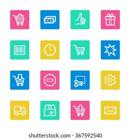 Iconos web de compras