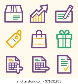 Shopping web icons
