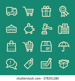 Iconos web de compras