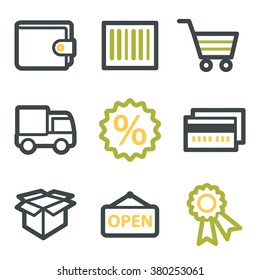 Iconos web de compras
