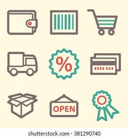Shopping web icons