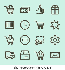 Iconos web de compras