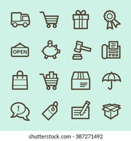 Shopping web icons