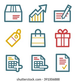 Iconos web de compras