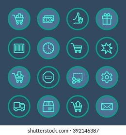 Ícones da Web de compras