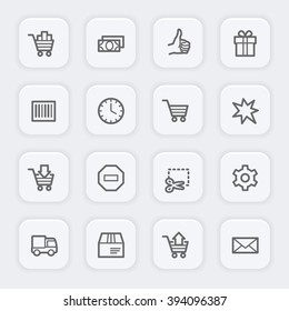 Iconos web de compras