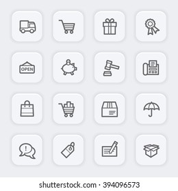 Iconos web de compras