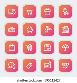 Shopping web icons