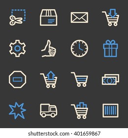 Iconos web de compras
