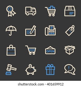 Iconos web de compras