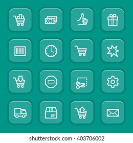 Iconos web de compras