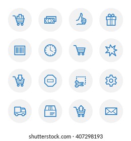 Iconos web de compras