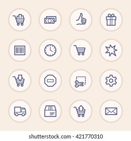 Shopping web icons
