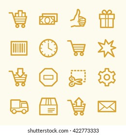 Iconos web de compras