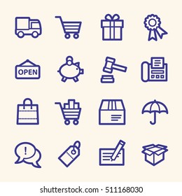 Iconos web de compras