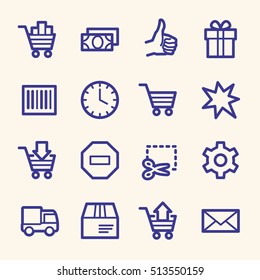 Iconos web de compras