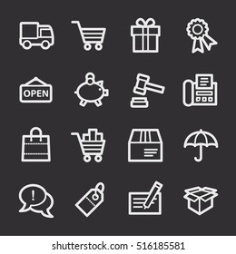 Iconos web de compras