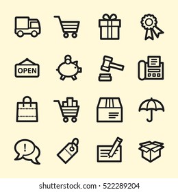 Shopping-Web-Symbole