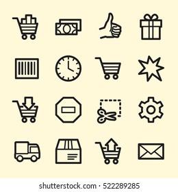 Shopping web icons