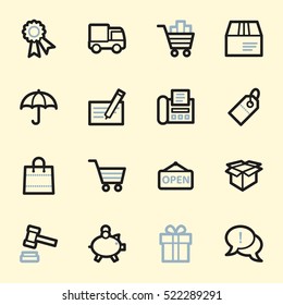 Iconos web de compras