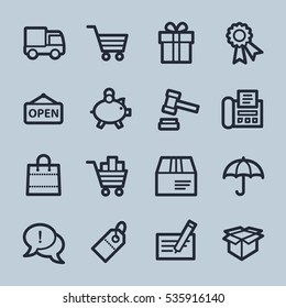Shopping web icons