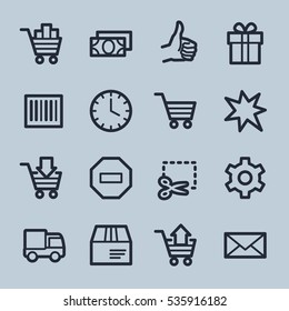 Shopping web icons