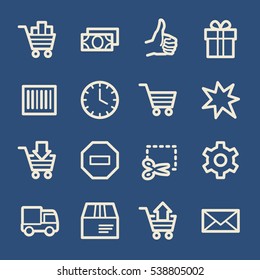 Iconos web de compras
