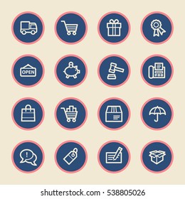 Shopping web icons