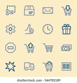 Iconos web de compras