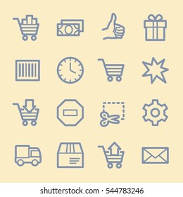 Shopping web icons