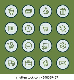Iconos web de compras