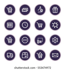 Iconos web de compras