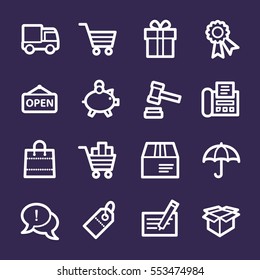 Shopping web icons