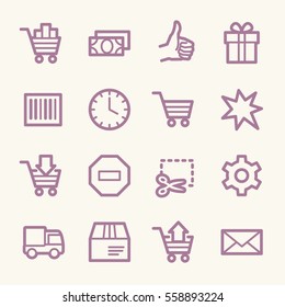 Iconos web de compras