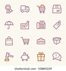 Shopping web icons
