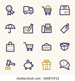 Iconos web de compras