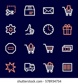 Iconos web de compras
