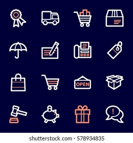 Shopping web icons