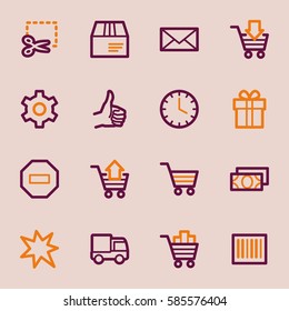 Shopping web icons
