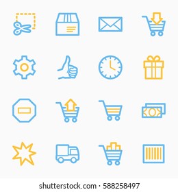 Iconos web de compras