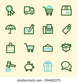 Iconos web de compras