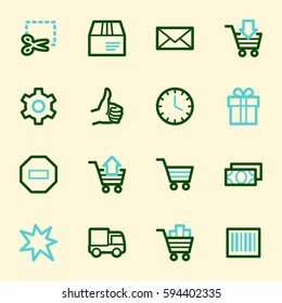 Shopping web icons
