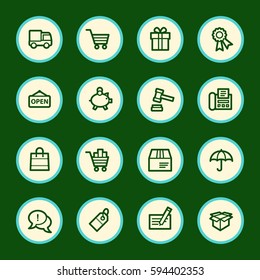 Iconos web de compras
