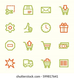 Iconos web de compras