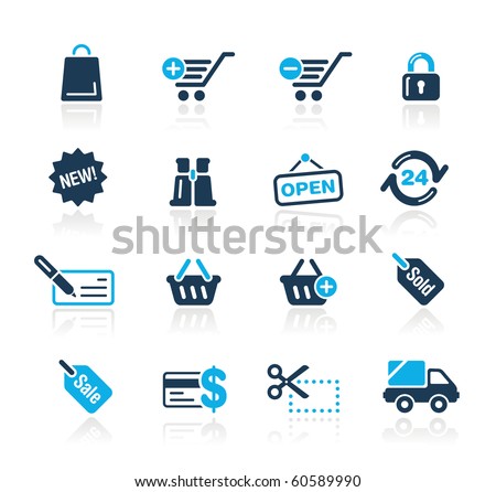 Shopping Web Icons // Azure Series