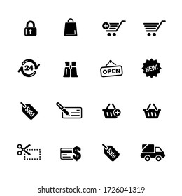 Shopping Web Icons // Black Series