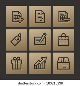 Shopping web icons, buttons set